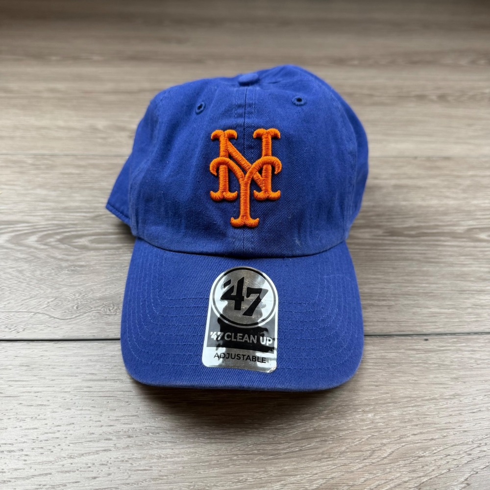 '47 Brand Unisex New York Mets MLB Clean Up Hat Blue OSFA
